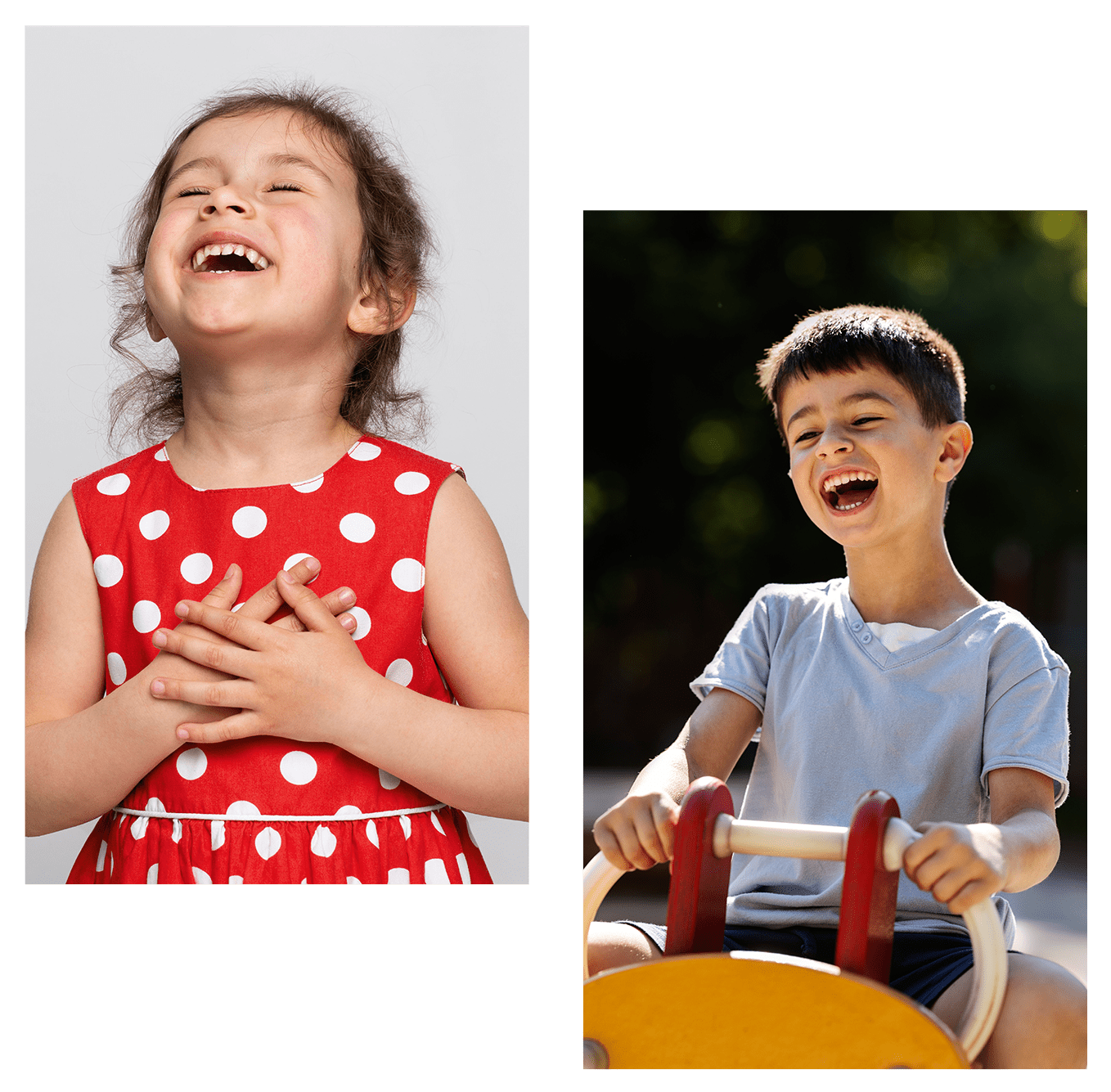Smiling boy and girl